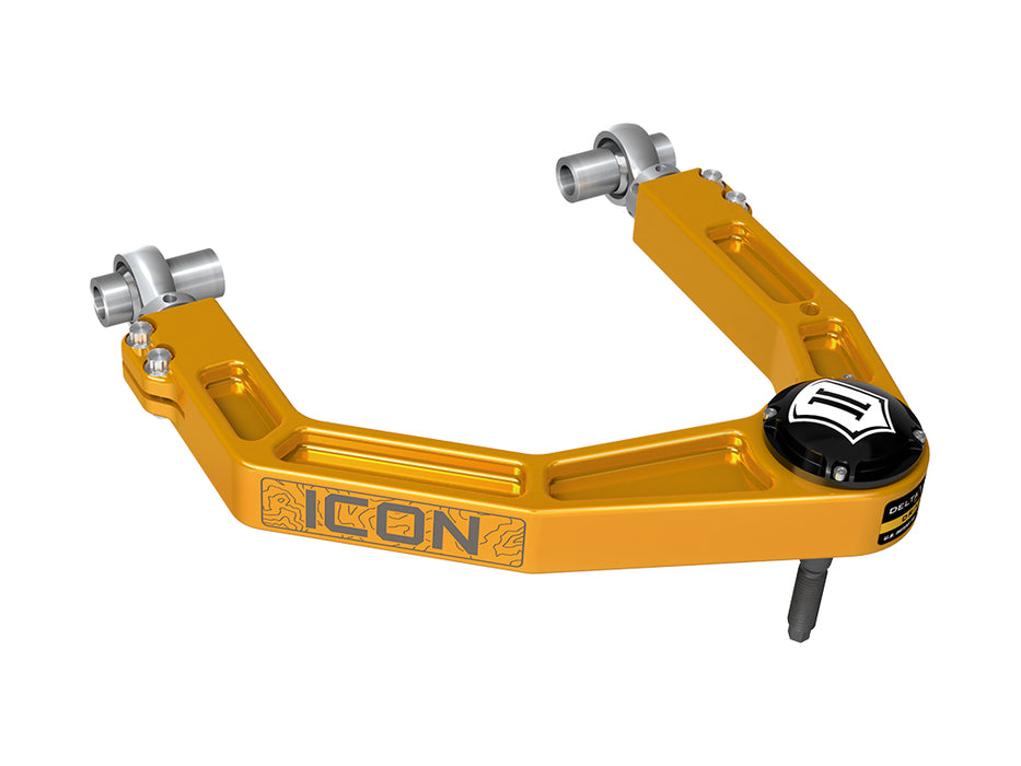 ICON 2024 Toyota Tacoma/2024 Toyota Land Cruiser 250 Series Front Billet Upper Control Arms W/ Delta Joint Pro Gold Anodizing