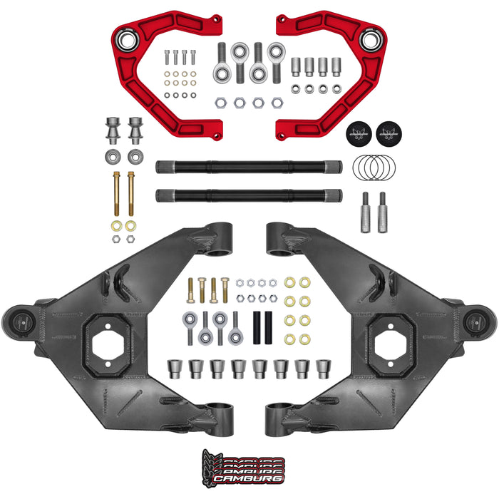 Camburg Engineering 2021-2025 Ford Bronco Excludes Raptor Red KINETIK Uniball Trail Series Long Travel Kit 