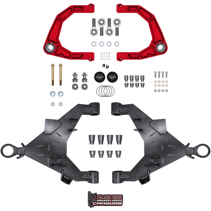 Camburg Engineering 2022-2024 Toyota Tundra Red KINETIK Uniball Trail Series Long Travel Kit 