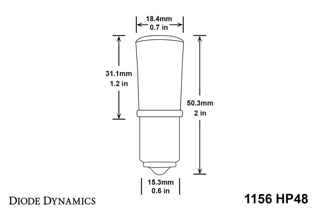 Diode Dynamics - DD0006P - 1156 HP48 LED Cool White (pair)