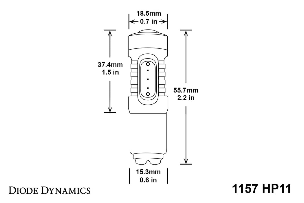 Diode Dynamics - DD0010P - 1157 HP11 LED Amber (pair)