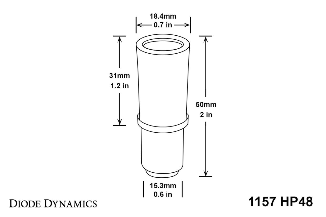 Diode Dynamics - DD0013S - 1157 HP48 LED Amber (single)