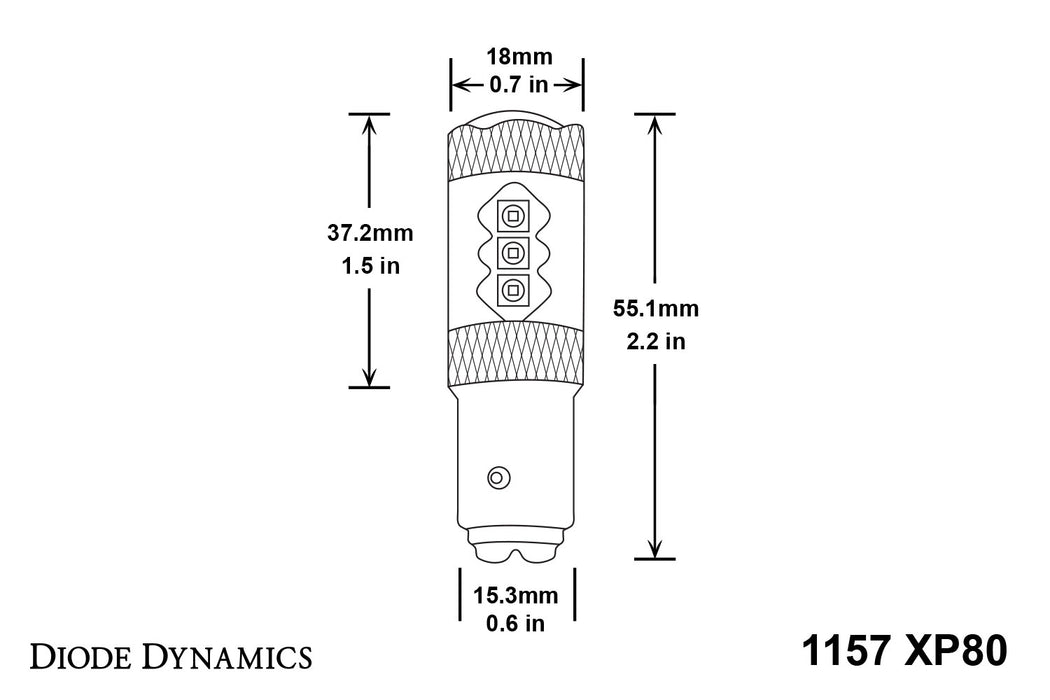 Diode Dynamics - DD0015S - 1157 XP80 LED Amber (single)
