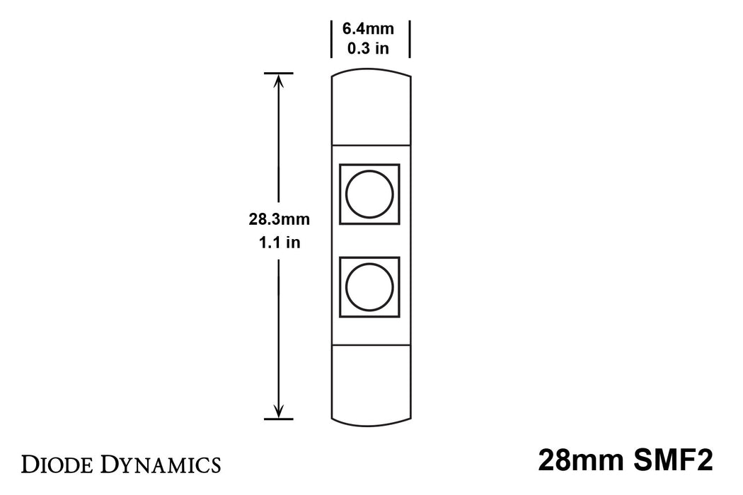 Diode Dynamics - DD0044P - 28mm SMF2 LED Amber (pair)