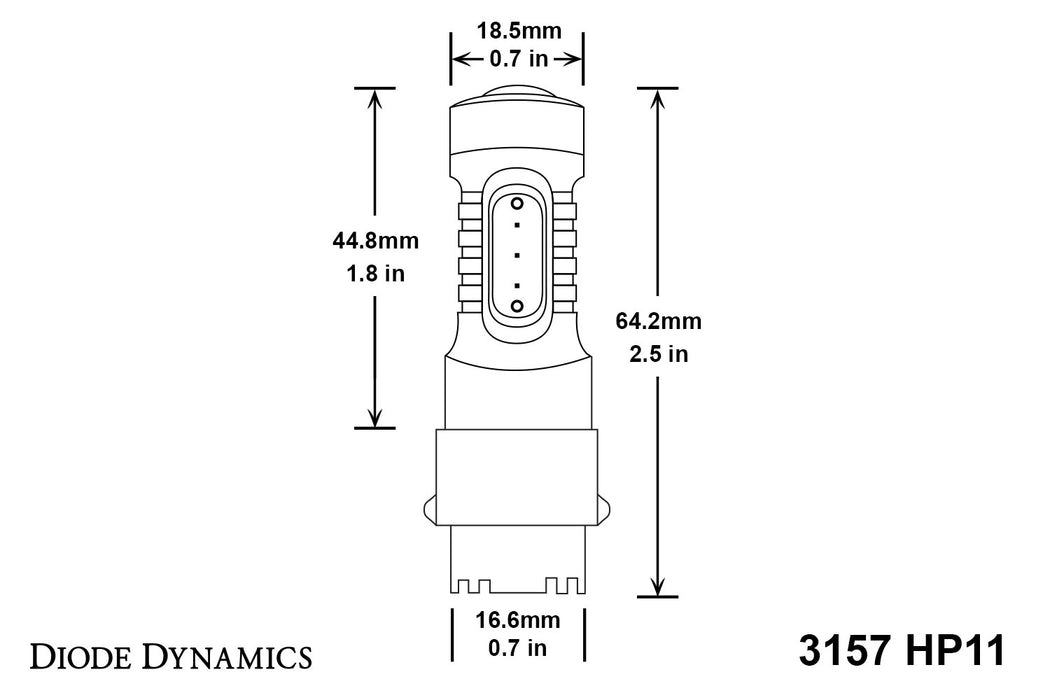 Diode Dynamics - DD0050P - 3157 HP11 LED Amber (pair)