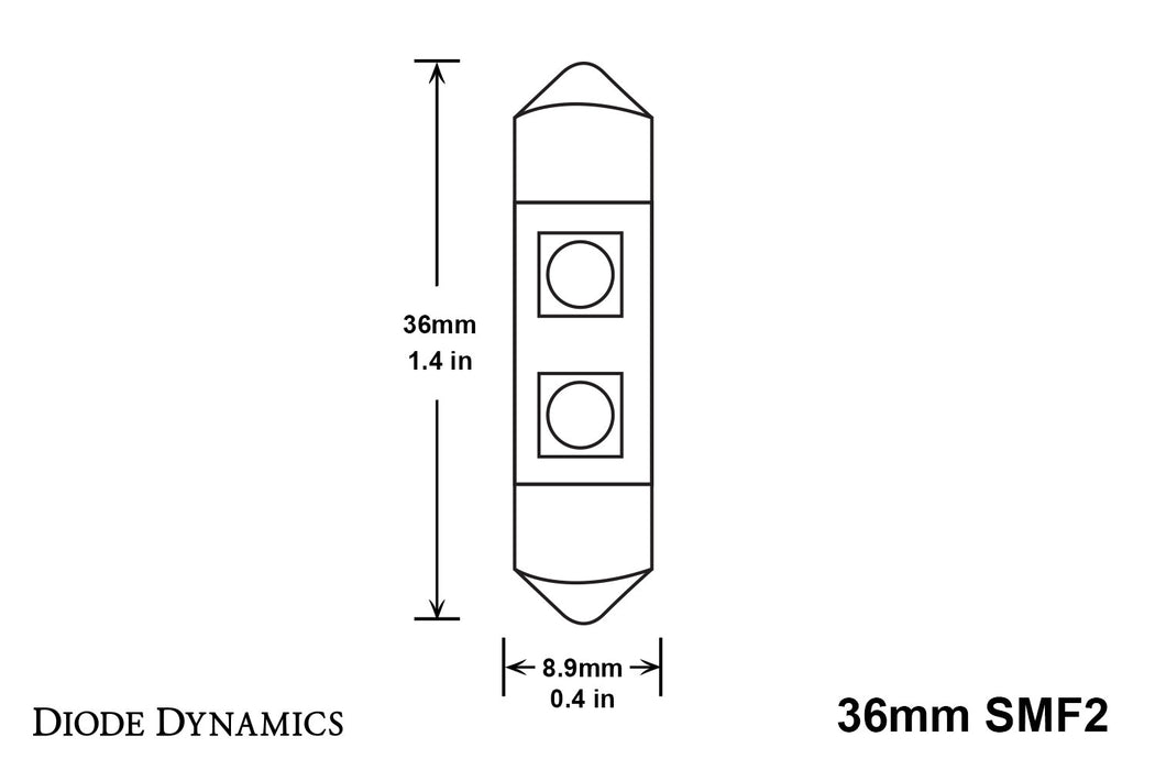 Diode Dynamics - DD0078P - 36mm SMF2 LED Blue (pair)