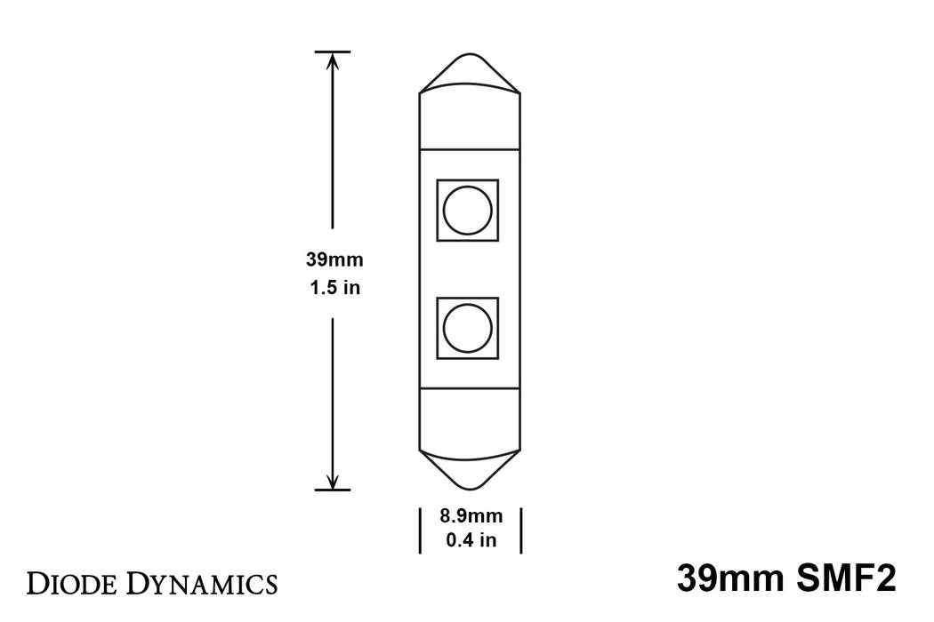 Diode Dynamics - DD0088S - 39mm SMF2 LED Blue (single)