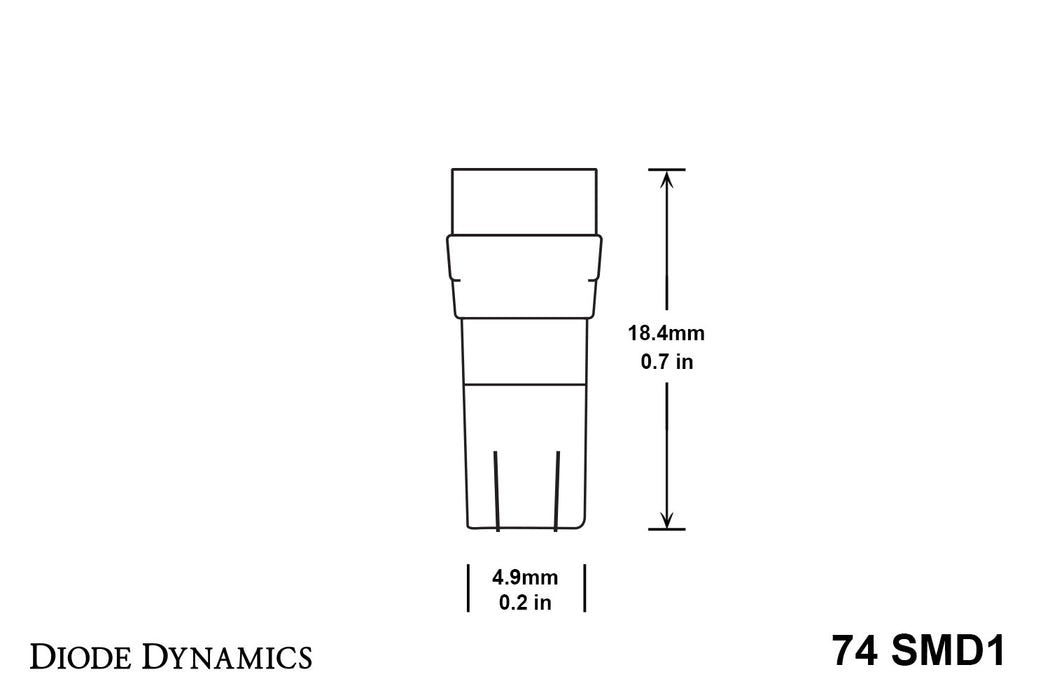 Diode Dynamics - DD0121S - 74 SMD1 LED Warm White (single)