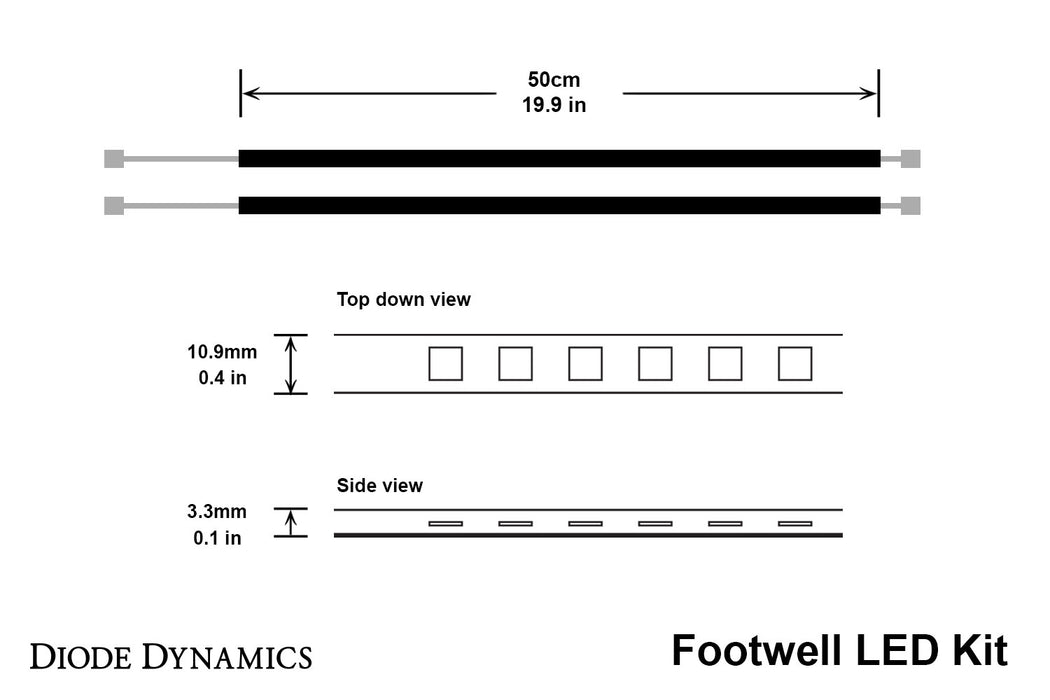 Diode Dynamics - DD0229 - Red LED Footwell Kit