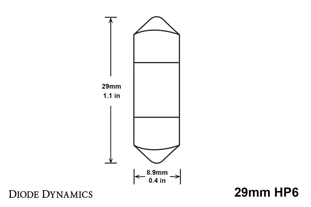 Diode Dynamics - DD0288P - 29mm HP6 Amber (pair)