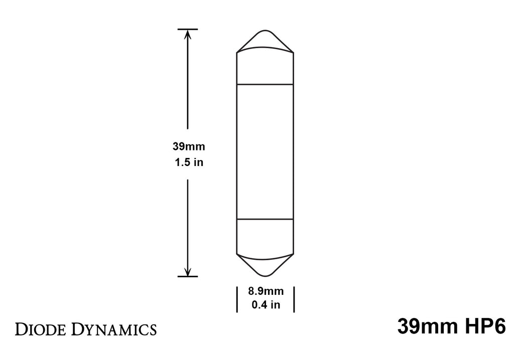 Diode Dynamics - DD0310S - 39mm HP6 LED Blue (single)