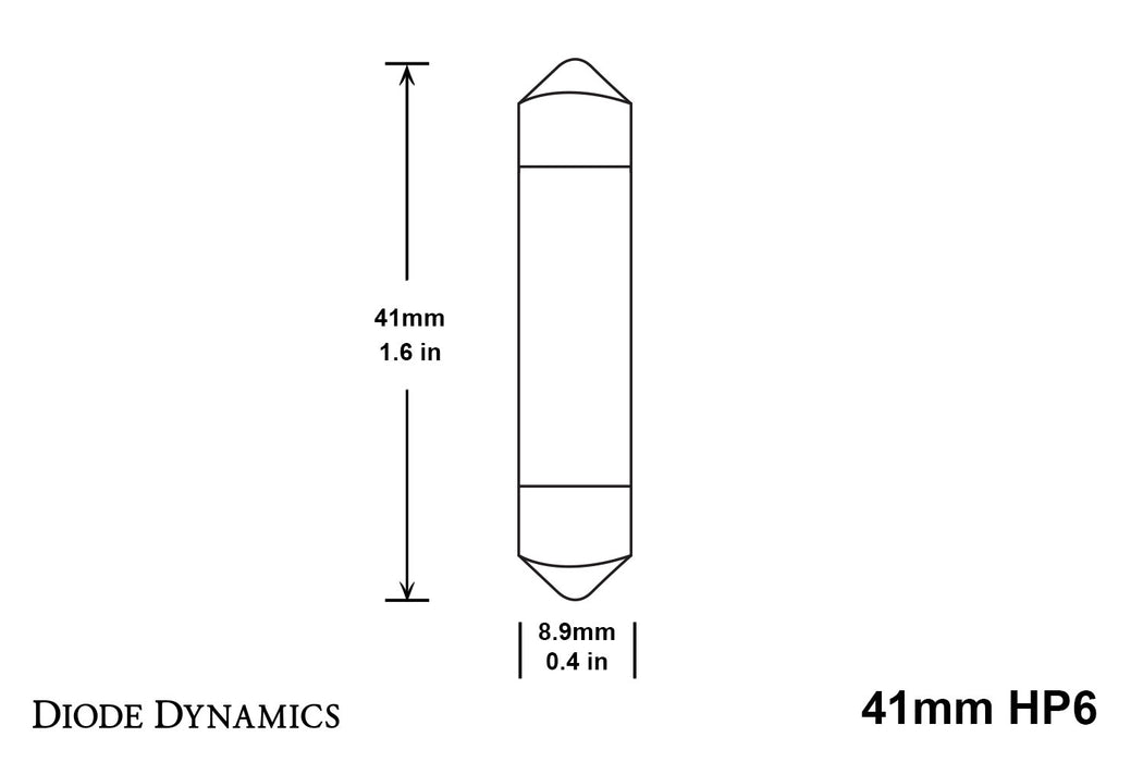 Diode Dynamics - DD0354S - 41mm HP6 Warm White (single)