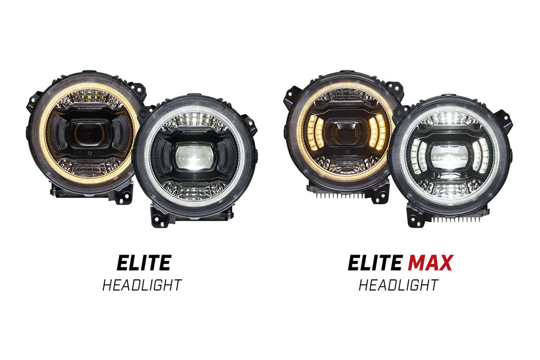 Diode Dynamics - Elite Max LED Headlamps For 2018+ Jeep JL Wrangler