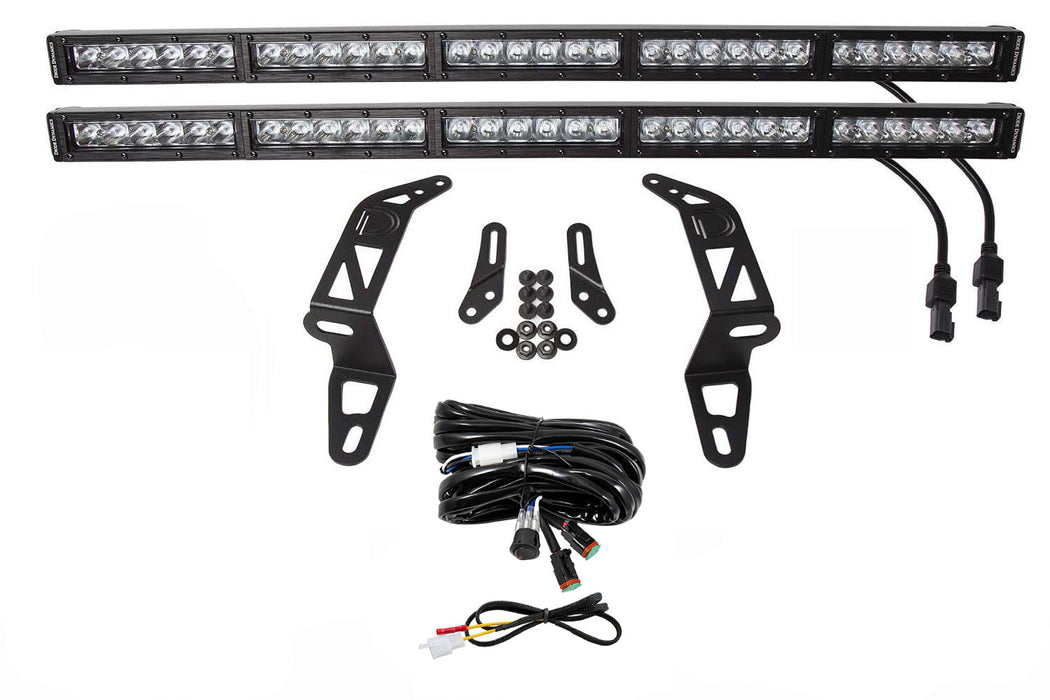 Diode Dynamics - DD6083 - Jeep 2018-2021 SS30 Bumper LED Kit White Driving Dual