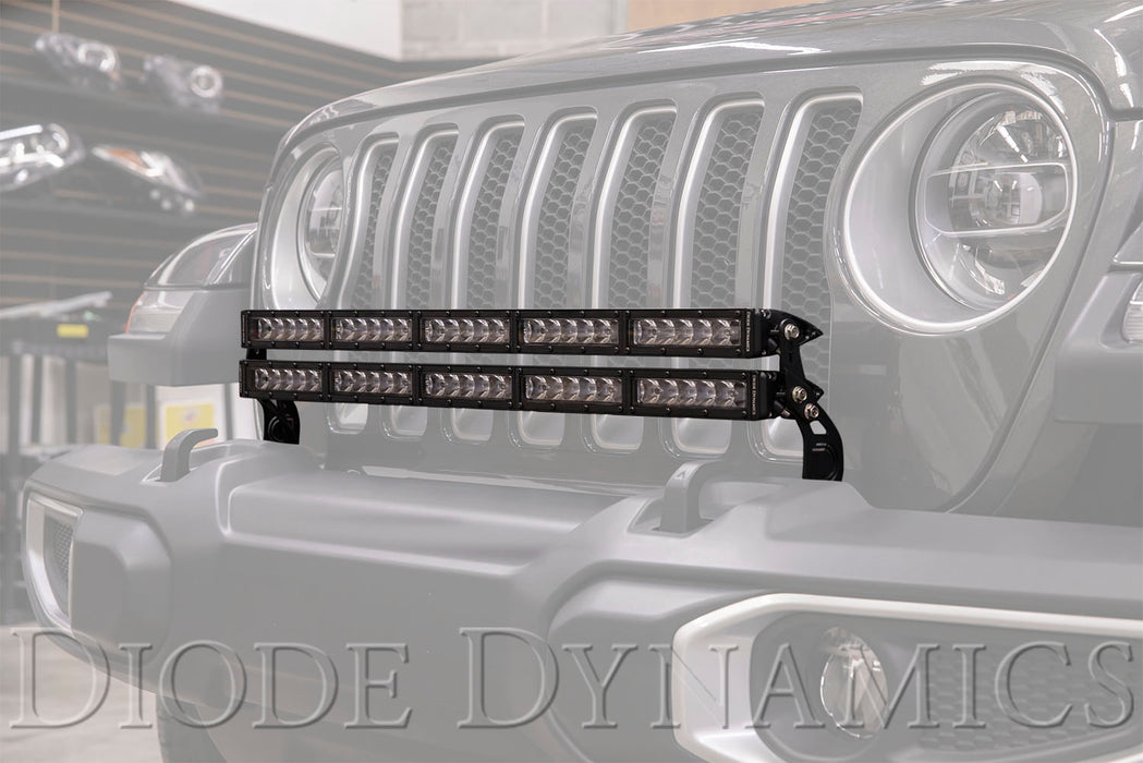 Diode Dynamics - DD6084 - Jeep 2018-2021 SS30 Bumper LED Kit White Flood Dual