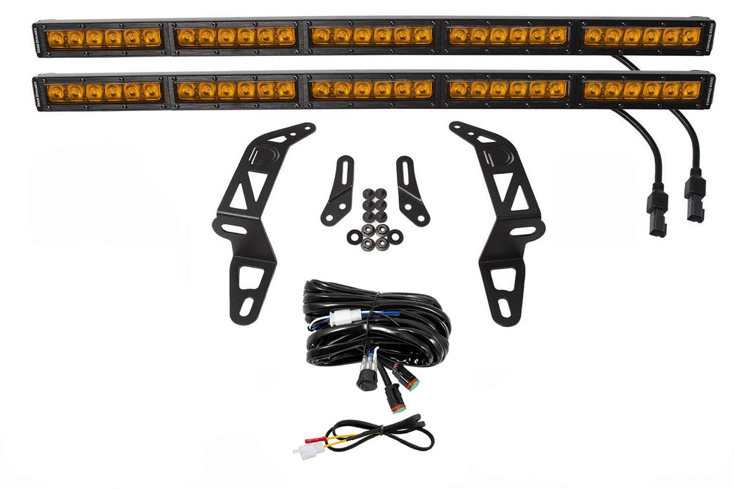 Diode Dynamics - DD6086 - Jeep 2018-2021 SS30 Bumper LED Kit Amber Driving Dual