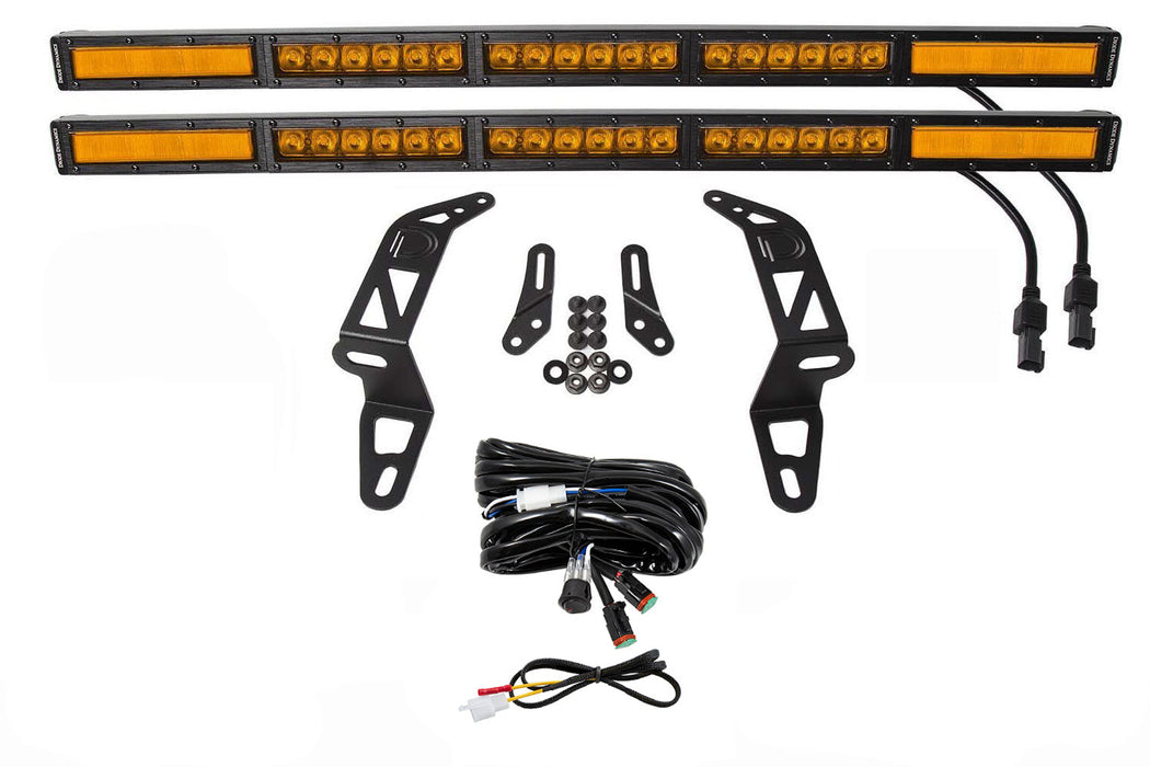 Diode Dynamics - DD6088 - Jeep 2018-2021 SS30 Bumper LED Kit Amber Combo Dual