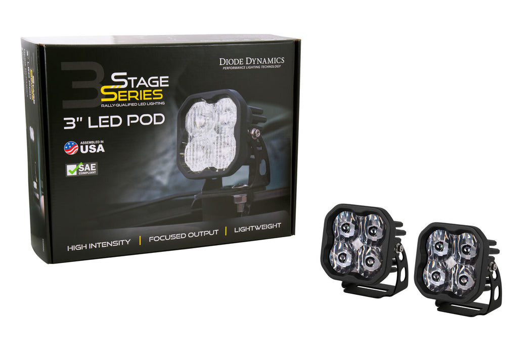 Diode Dynamics - DD6129P - SS3 LED Pod Pro White Flood Standard (pair)