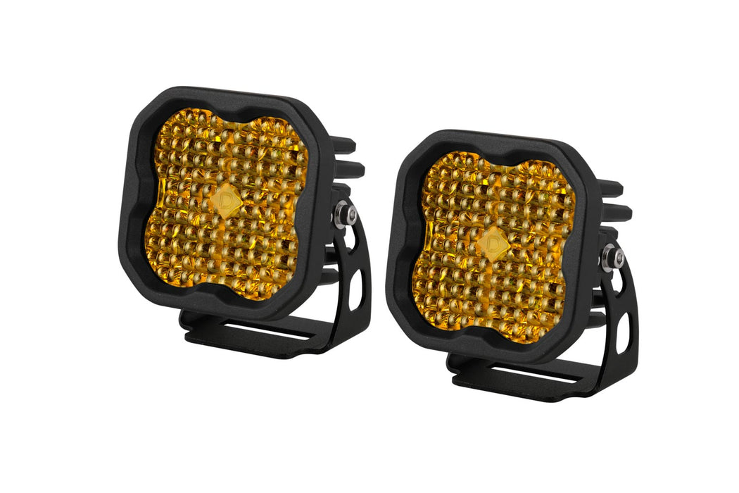 Diode Dynamics - DD6133P - SS3 LED Pod Pro Yellow Flood Standard (pair)