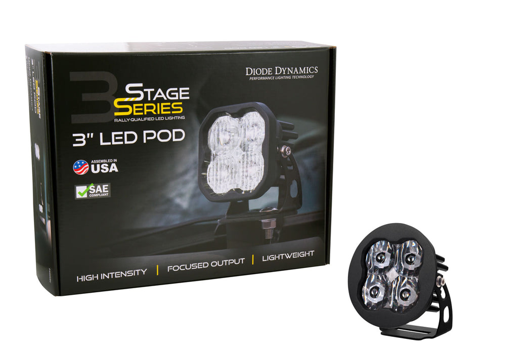 Diode Dynamics - DD6144S - SS3 LED Pod Pro White SAE Driving Round (single)