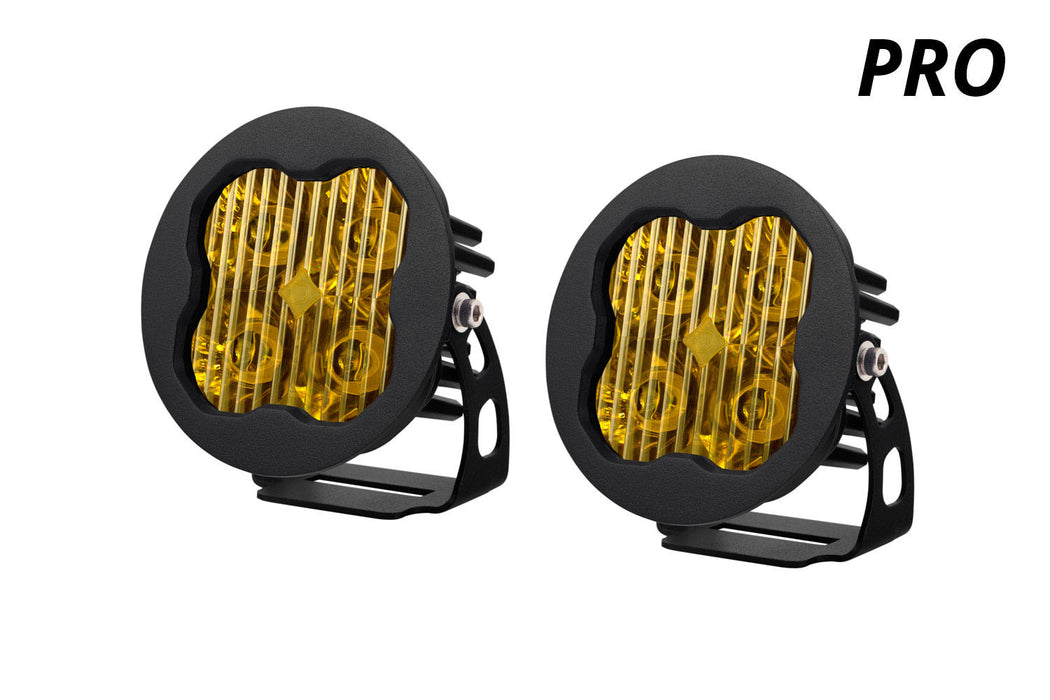 Diode Dynamics - DD6150P - SS3 LED Pod Pro Yellow SAE Fog Round (pair)