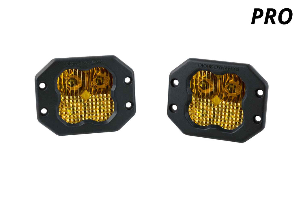 Diode Dynamics - DD6212P - SS3 LED Pod Pro Yellow Driving Flush (pair)