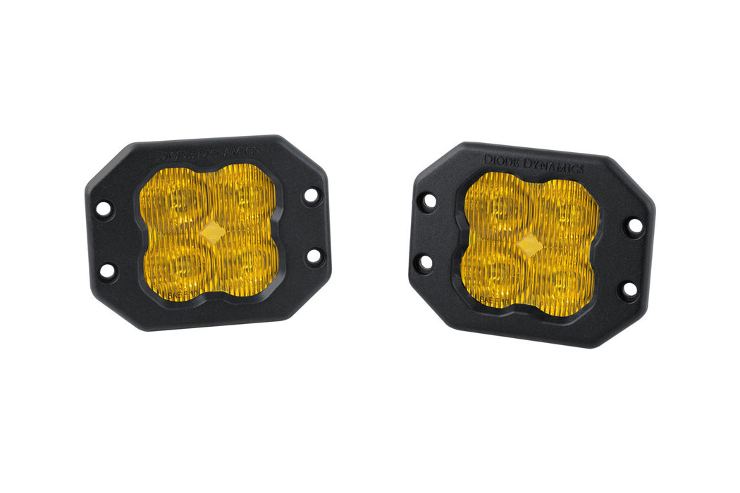 Diode Dynamics - DD6214P - SS3 LED Pod Pro Yellow SAE Fog Flush (pair)