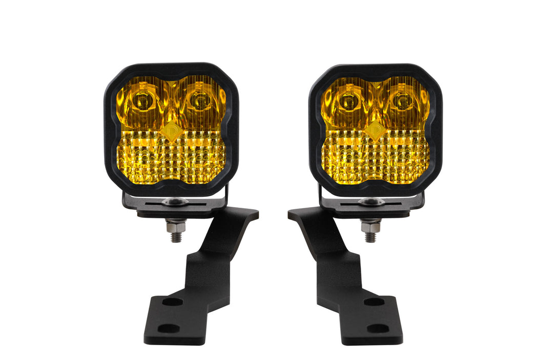 Diode Dynamics - SS3 LED Ditch Light Kit For 2016-2023 Toyota Tacoma  Sport Yellow Combo