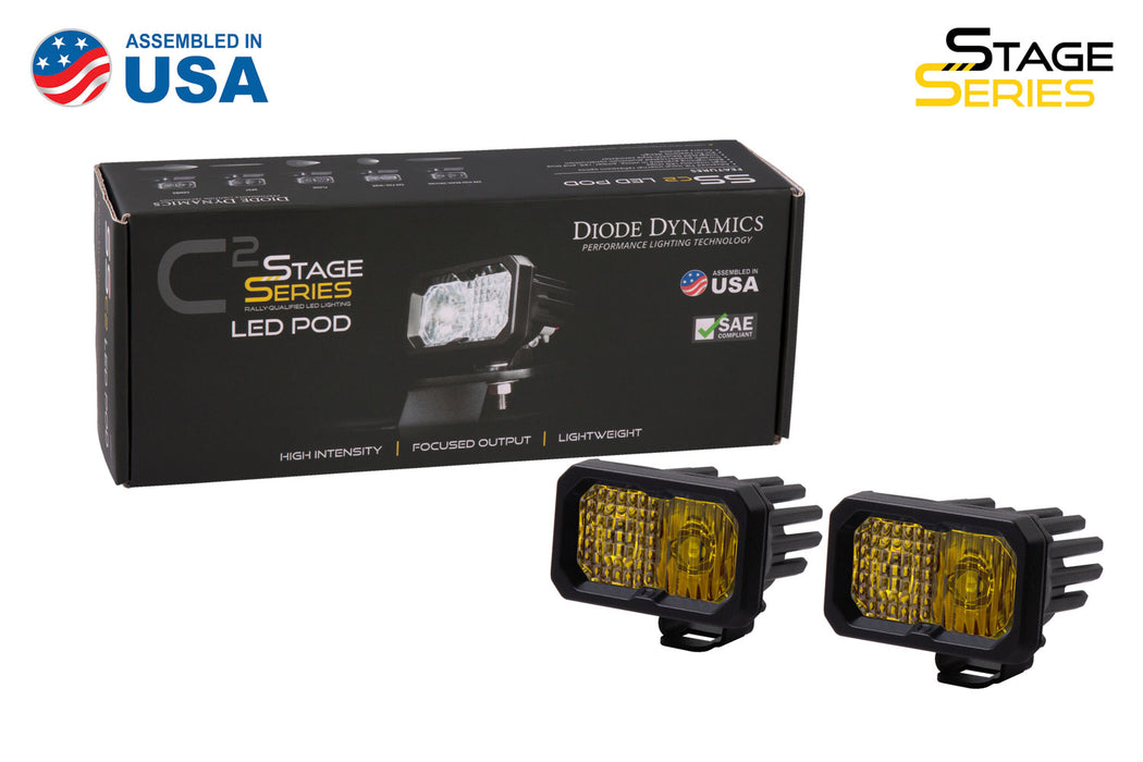 Diode Dynamics - Stage Series 2in Sport Yellow Combo Standard ABL (pair)