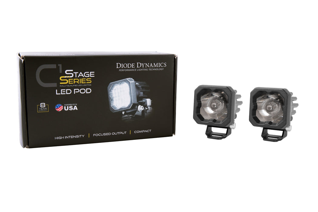 Diode Dynamics - Stage Series C1 LED Pod Pro White Wide Standard WBL (pair)