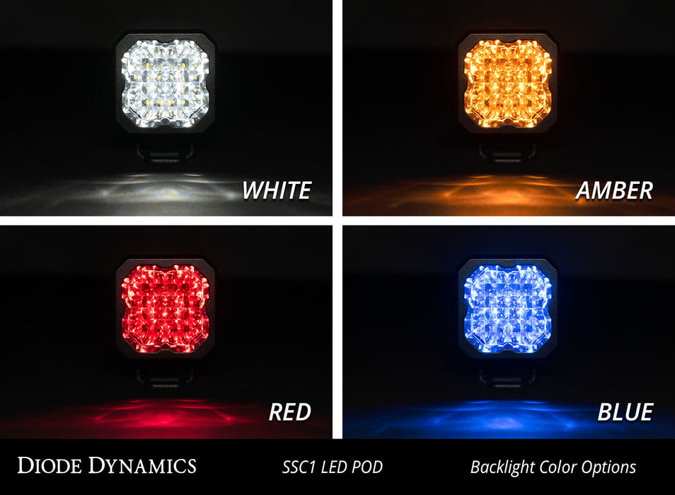 Diode Dynamics - Stage Series C1 LED Pod Pro White Wide Standard WBL (pair)