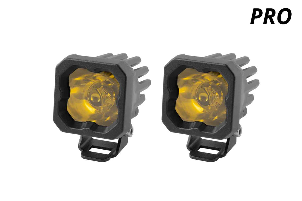 Diode Dynamics - Stage Series C1 LED Pod Pro Yellow Wide Standard ABL (pair)