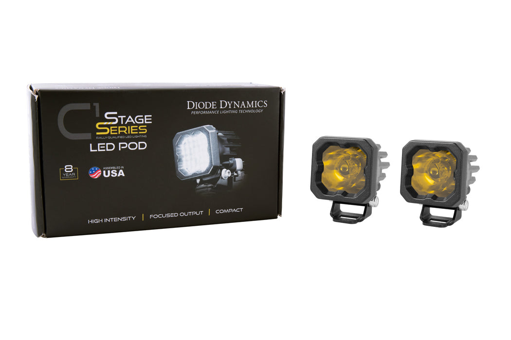 Diode Dynamics - Stage Series C1 LED Pod Pro Yellow Wide Standard ABL (pair)