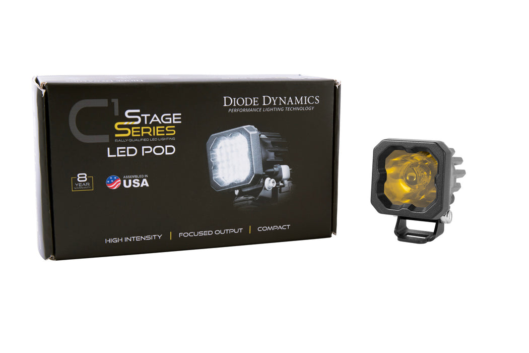 Diode Dynamics - Stage Series C1 LED Pod Pro Yellow Wide Standard ABL (single)