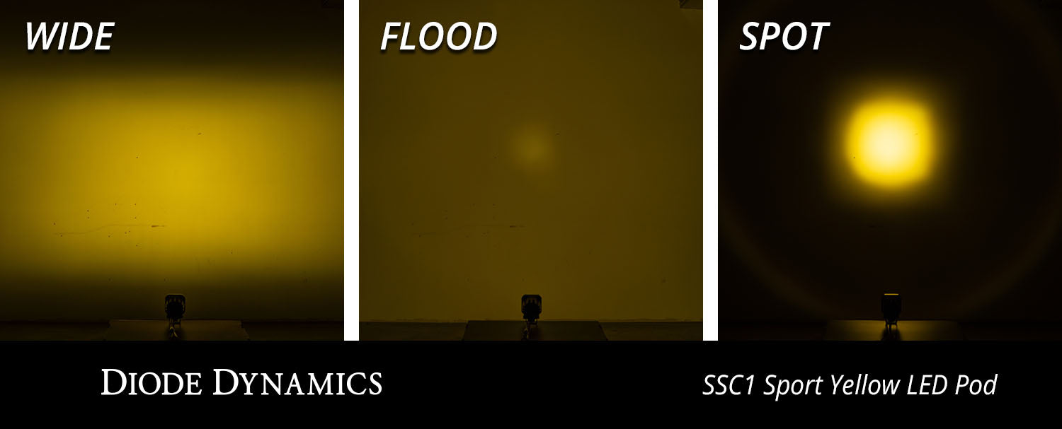 Diode Dynamics - Stage Series C1 LED Pod Pro Yellow Spot Standard ABL (single)