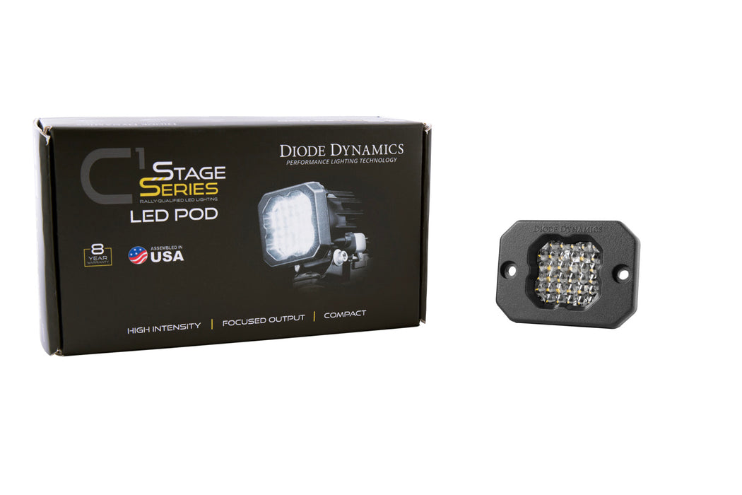 Diode Dynamics - Stage Series C1 LED Pod Pro White Flood Flush WBL (single)