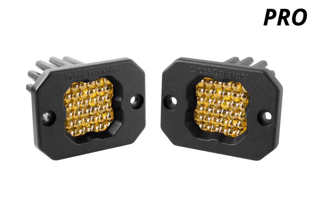 Diode Dynamics - Stage Series C1 LED Pod Pro Yellow Flood Flush ABL (pair)