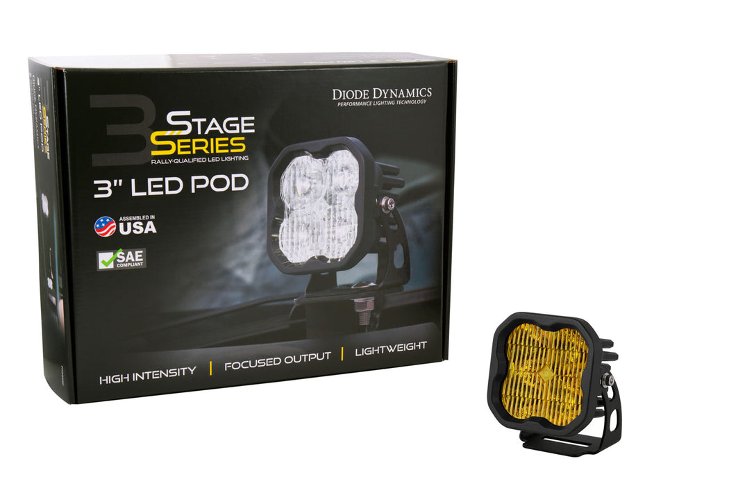 Diode Dynamics - DD6492S - SS3 LED Pod Max Yellow SAE Fog Standard (single)