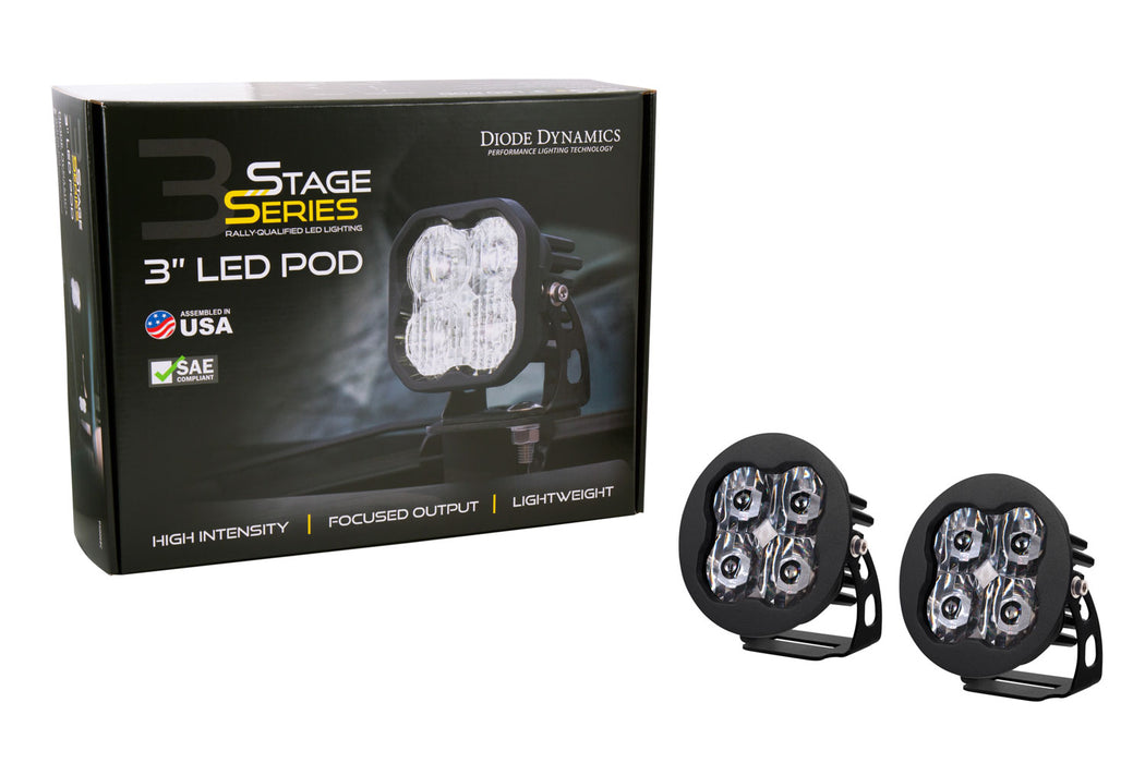 Diode Dynamics - DD6494P - SS3 LED Pod Max White SAE Fog Round (pair)