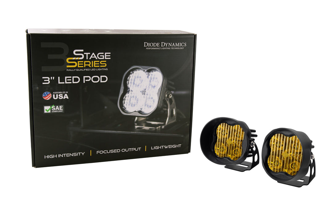 Diode Dynamics - DD6503S - SS3 LED Pod Max Yellow SAE Fog Angled LH (single)