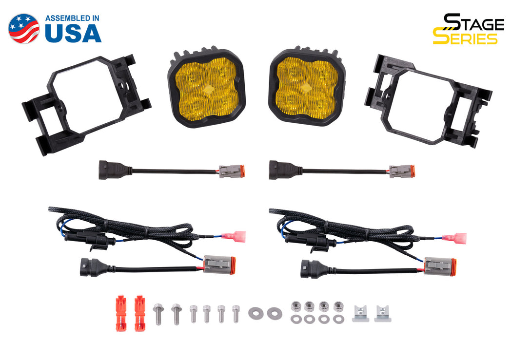 Diode Dynamics - SS3 Type X LED Fog Light Kit Pro Yellow SAE Fog