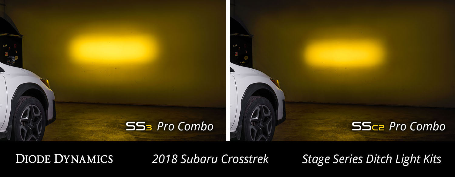 SSC2 LED Ditch Light Kit For 18-21 Subaru Crosstrek Sport Yellow Combo