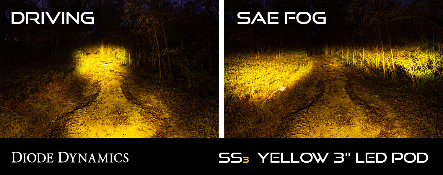 Diode Dynamcs - SS3 LED Pod Sport Yellow Combo Flush (single)