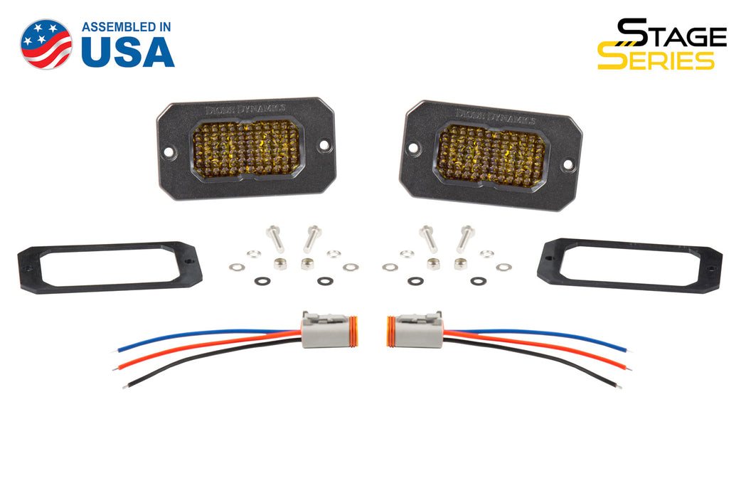 Diode Dynamcs - Stage Series 2in LED Pod Pro Yellow Combo Flush ABL (pair)