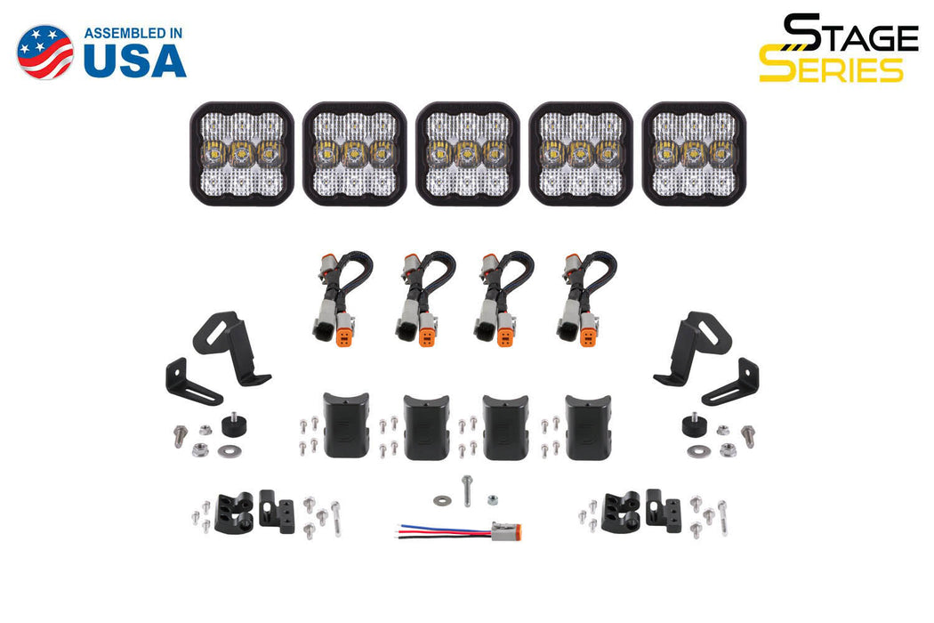 Diode Dynamics - SS5 Sport Universal CrossLink 5-Pod Lightbar Yellow Combo