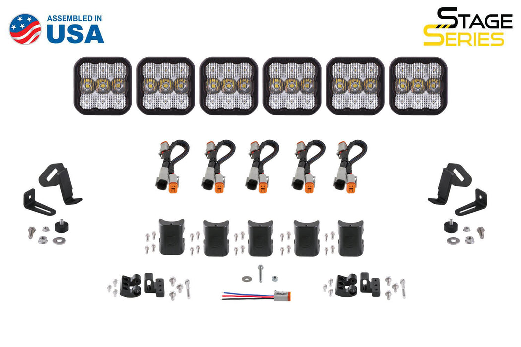 Diode Dynamics - SS5 Sport Universal CrossLink 6-Pod Lightbar White Combo