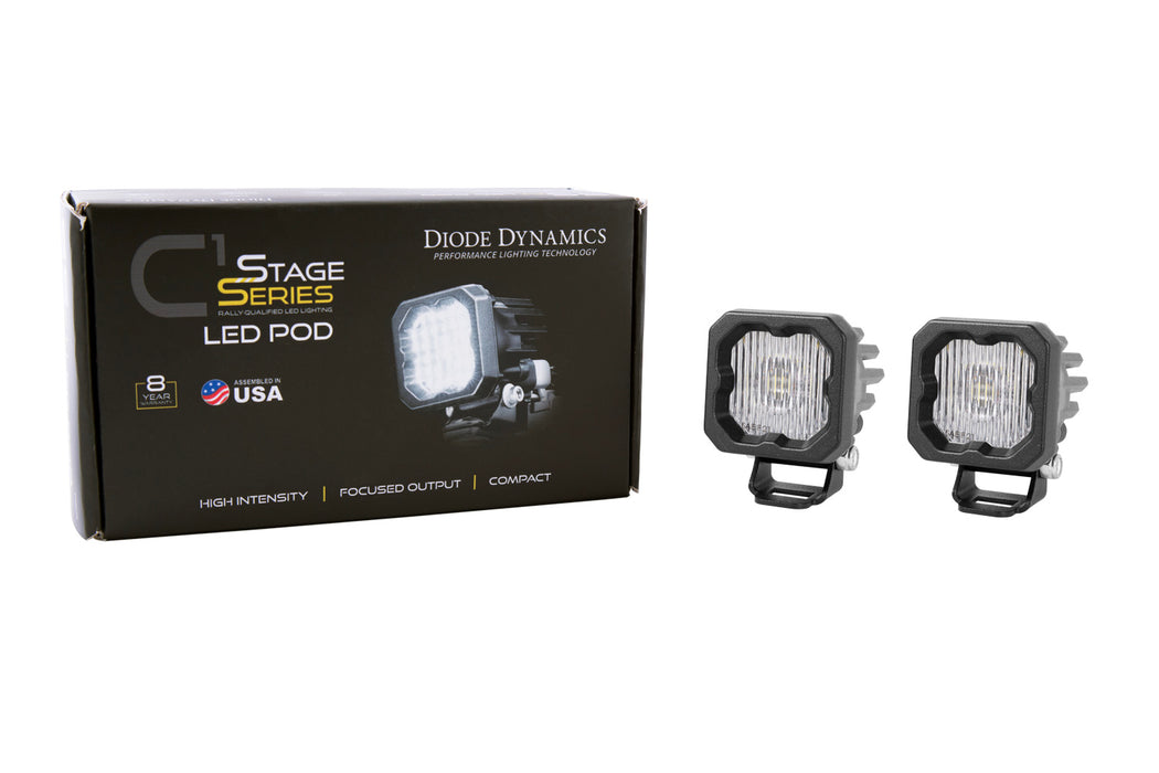 Diode Dynamics - Stage Series C1 LED Pod White SAE Fog Standard WBL (pair)