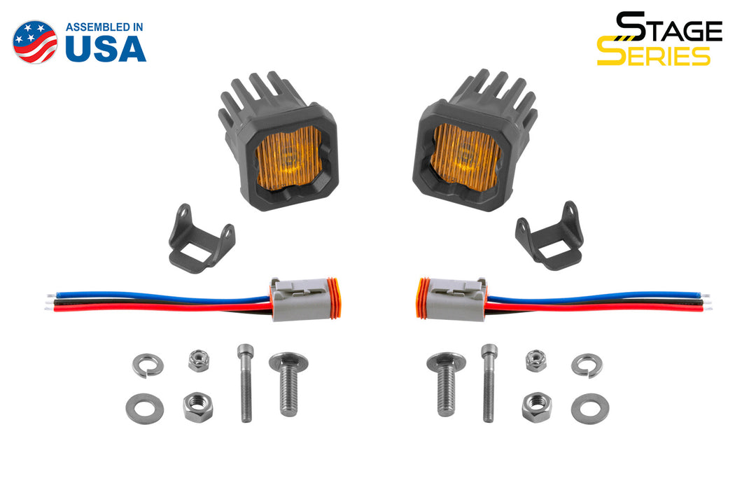 Diode Dynamics - Stage Series C1 LED Pod Yellow SAE Fog Standard ABL (pair)