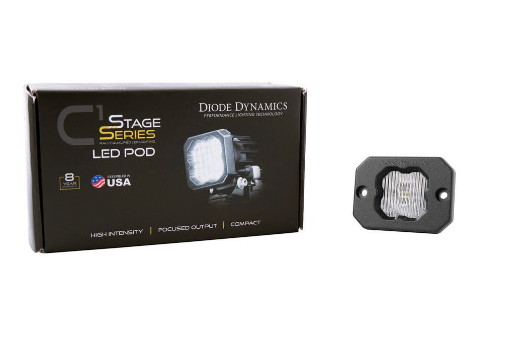 Diode Dynamics - Stage Series C1 LED Pod White SAE Fog Flush WBL (one)