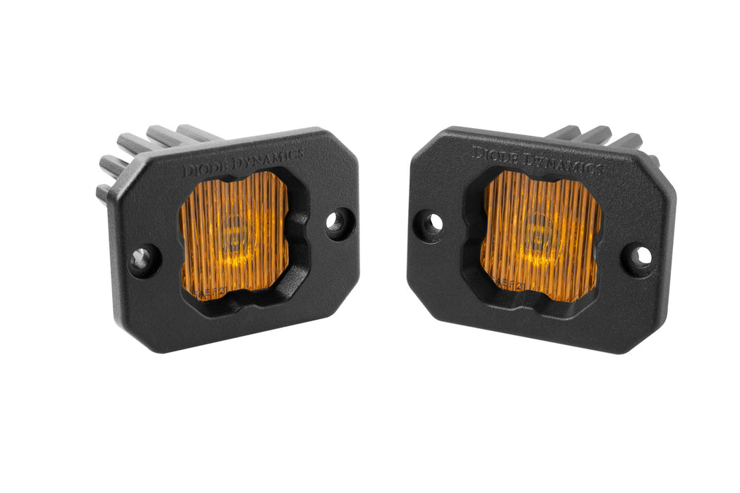 Diode Dynamics - Stage Series C1 LED Pod Yellow SAE Fog Flush ABL (pair)